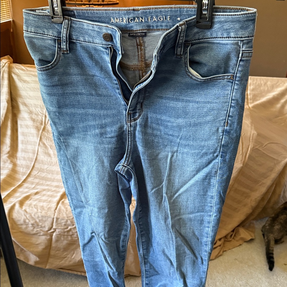American Eagle Outfitters Men's Light Blue Skinny Jeans